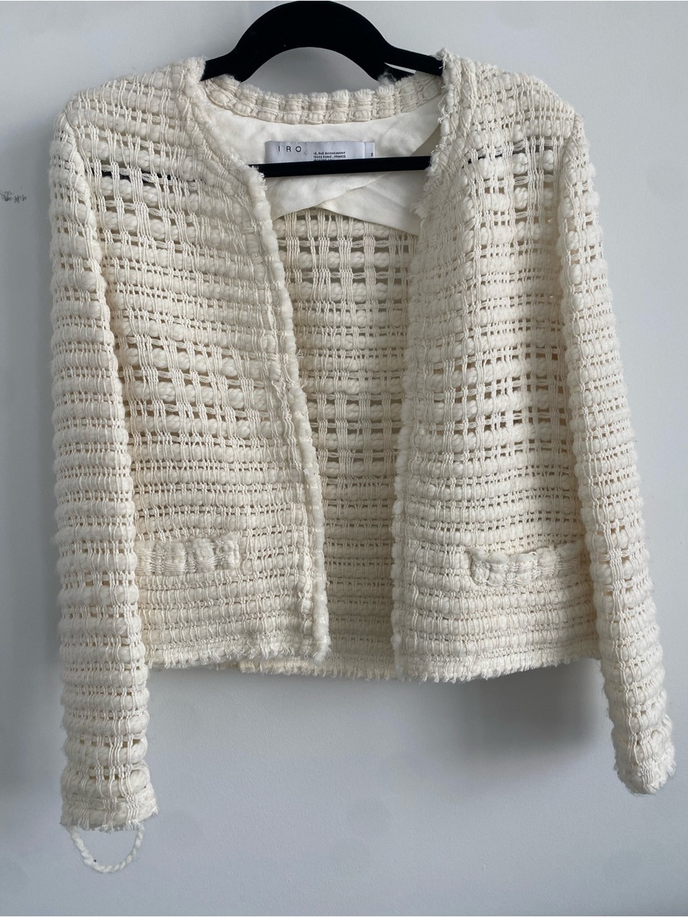 IRO Cream Open-Weave Blazer